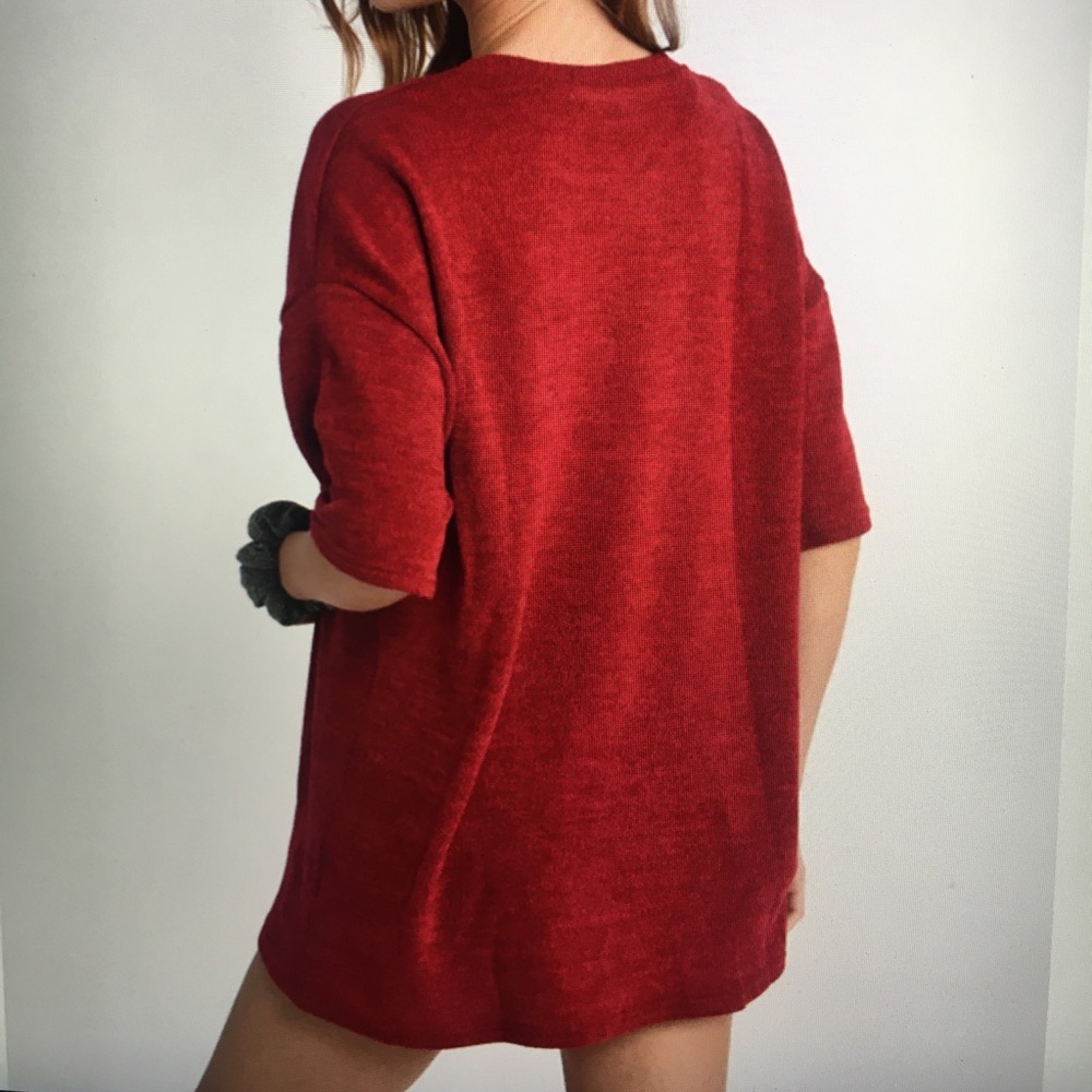 Red mini sweater dress